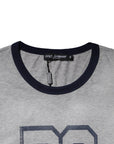 Dolce & Gabbana Gray Cotton Crew Neck Short Sleeves T-shirt