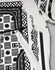 Dolce & Gabbana White Bandana Cotton Men Crew Neck T-shirt