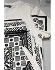 Dolce & Gabbana White Bandana Crew Neck Short Sleeve T-shirt