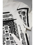 Dolce & Gabbana White Bandana Crew Neck Short Sleeves T-shirt