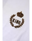 Dolce & Gabbana White King Crown Cotton Crew Neck T-shirt