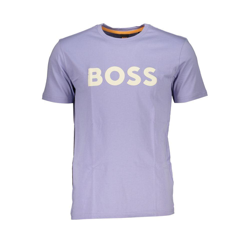 Hugo Boss Purple Cotton Men T-Shirt