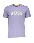 Hugo Boss Purple Cotton Men T-Shirt