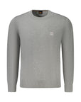Hugo Boss Gray Cotton Men Sweater