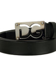 Dolce & Gabbana Black Calfskin Belt