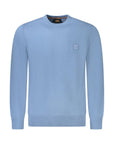 Hugo Boss Light Blue Cotton Men Sweater