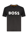 Hugo Boss Black Cotton Men T-Shirt
