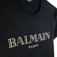 Balmain Black Cotton T-Shirt