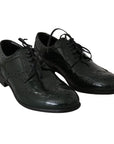 Dolce & Gabbana Elegant Green Brogues Oxford Wingtip Flats
