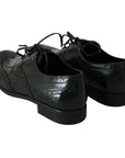 Dolce & Gabbana Elegant Green Brogues Oxford Wingtip Flats