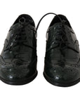 Dolce & Gabbana Elegant Green Brogues Oxford Wingtip Flats