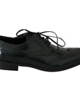 Dolce & Gabbana Elegant Green Brogues Oxford Wingtip Flats