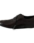 Dolce & Gabbana Elegant Brown Leather Oxford Flats
