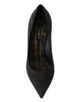 Dolce & Gabbana Elegant Gray Suede Stiletto Pumps