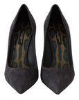 Dolce & Gabbana Elegant Gray Suede Stiletto Pumps
