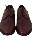 Dolce & Gabbana Elegant Bordeaux Leather Dress Shoes