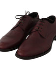 Dolce & Gabbana Elegant Bordeaux Leather Dress Shoes