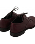 Dolce & Gabbana Elegant Bordeaux Leather Dress Shoes