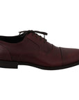 Dolce & Gabbana Elegant Bordeaux Leather Dress Shoes