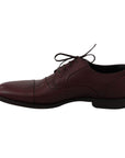 Dolce & Gabbana Elegant Bordeaux Leather Dress Shoes