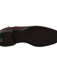 Dolce & Gabbana Elegant Bordeaux Leather Dress Shoes
