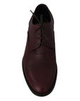 Dolce & Gabbana Elegant Bordeaux Leather Dress Shoes