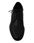 Dolce & Gabbana Sleek Black Leather Formal Dress Shoes