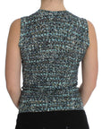 Dolce & Gabbana Elegant Blue Wool Vest Pullover Top