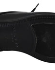 Dolce & Gabbana Elegant Dark Blue Leather Derby Shoes