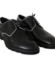 Dolce & Gabbana Elegant Black Leather Derby Dress Shoes