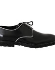 Dolce & Gabbana Elegant Black Leather Derby Dress Shoes