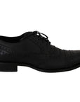 Dolce & Gabbana Elegant Dark Blue Wingtip Derby Dress Shoes