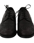 Dolce & Gabbana Elegant Bordeaux Wingtip Derby Dress Shoes