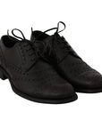 Dolce & Gabbana Elegant Bordeaux Wingtip Derby Dress Shoes
