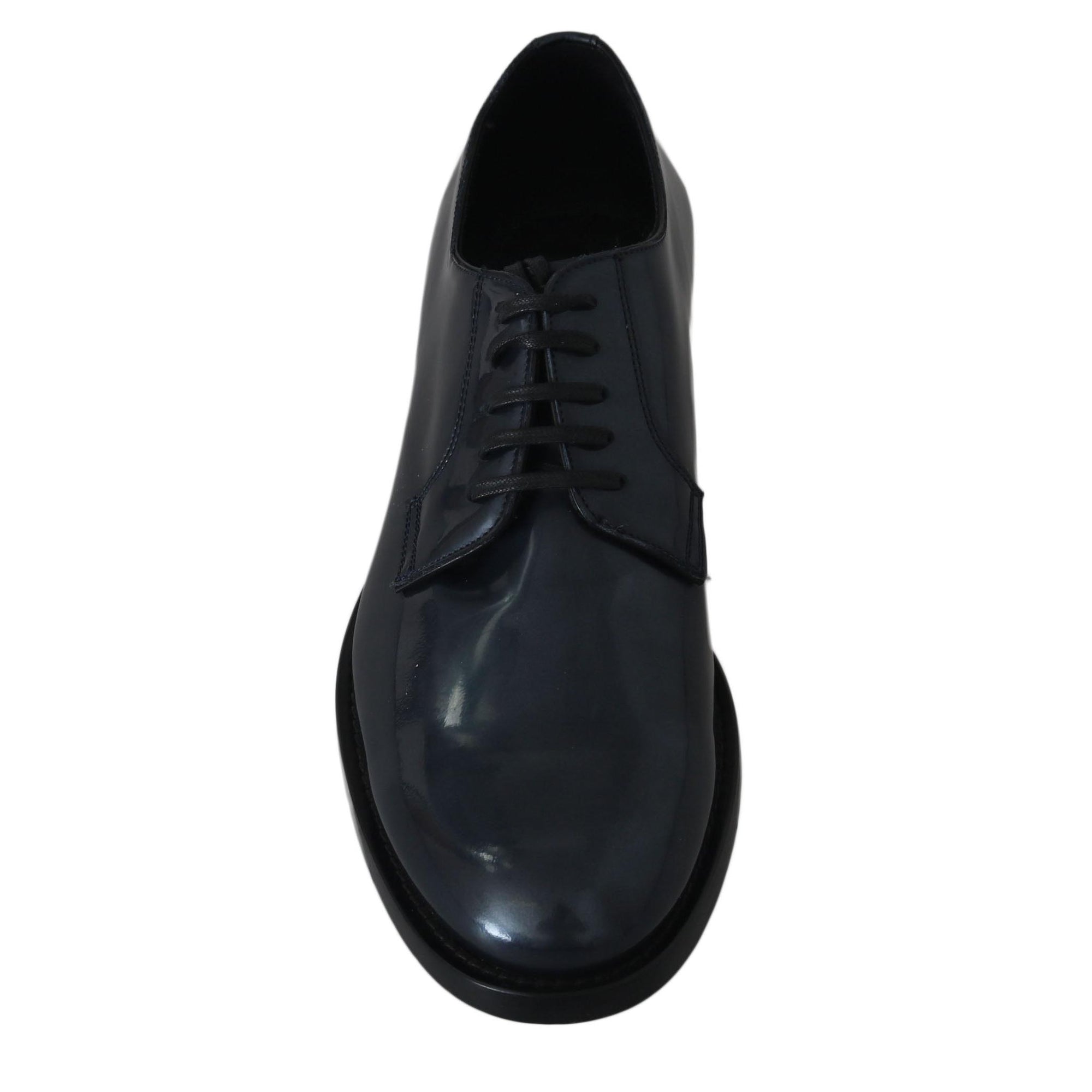 Dolce & Gabbana Elegant Blue Leather Derby Dress Shoes