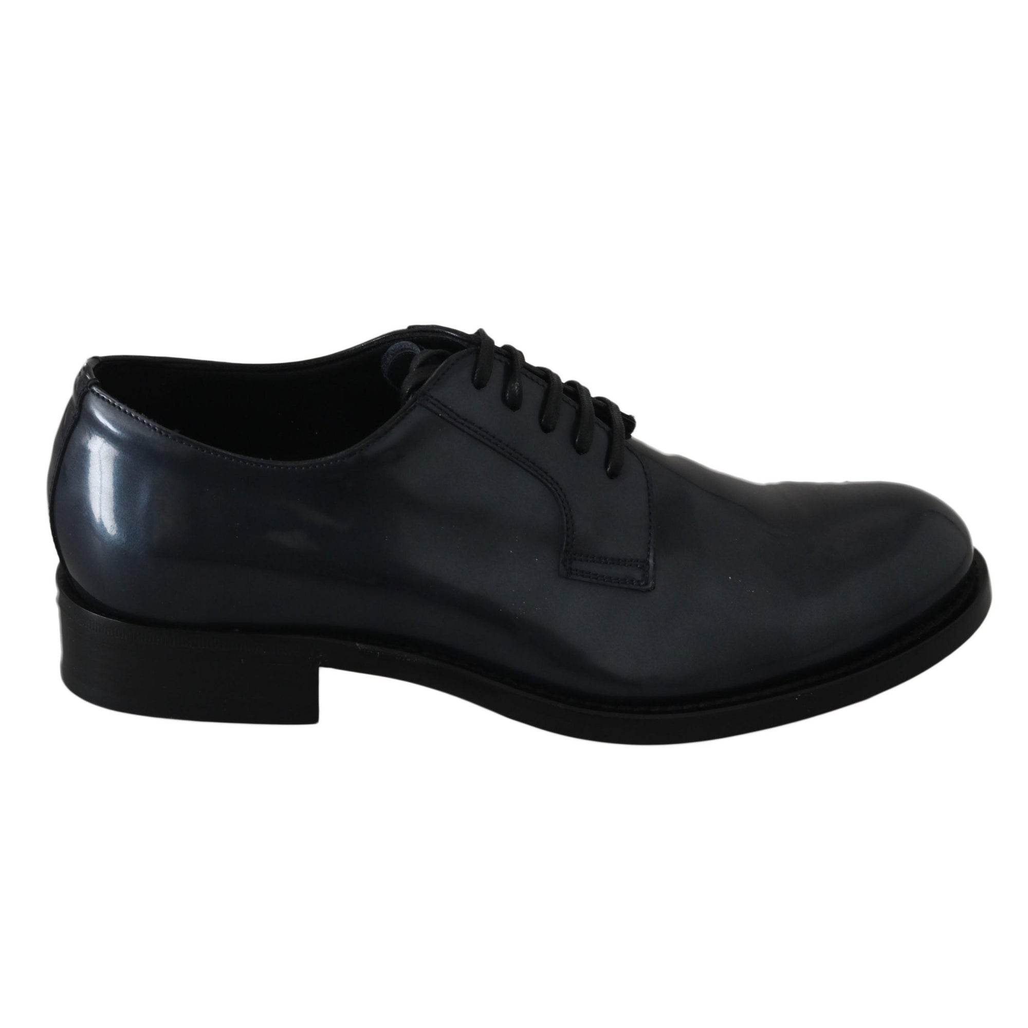 Dolce & Gabbana Elegant Blue Leather Derby Dress Shoes