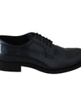 Dolce & Gabbana Elegant Blue Leather Derby Dress Shoes