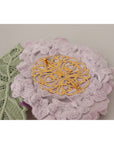Dolce & Gabbana Elegant Purple Floral Silk Blend Brooch