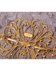 Dolce & Gabbana Elegant Purple Floral Silk Blend Brooch