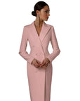 Women's Knee Length Blazer Suit Party Prom Gown Long Style Dress Customize Spring Fashion Office Lady Wear 1 Pcs