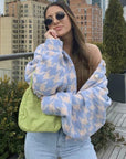 Wool Two-Piece Set with Streetwear Inspired Jacket and Skirt