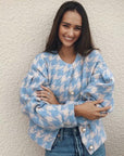 Wool Two-Piece Set with Streetwear Inspired Jacket and Skirt
