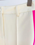 Ensemble Tailleur Rose & Crème Coupe Regulière