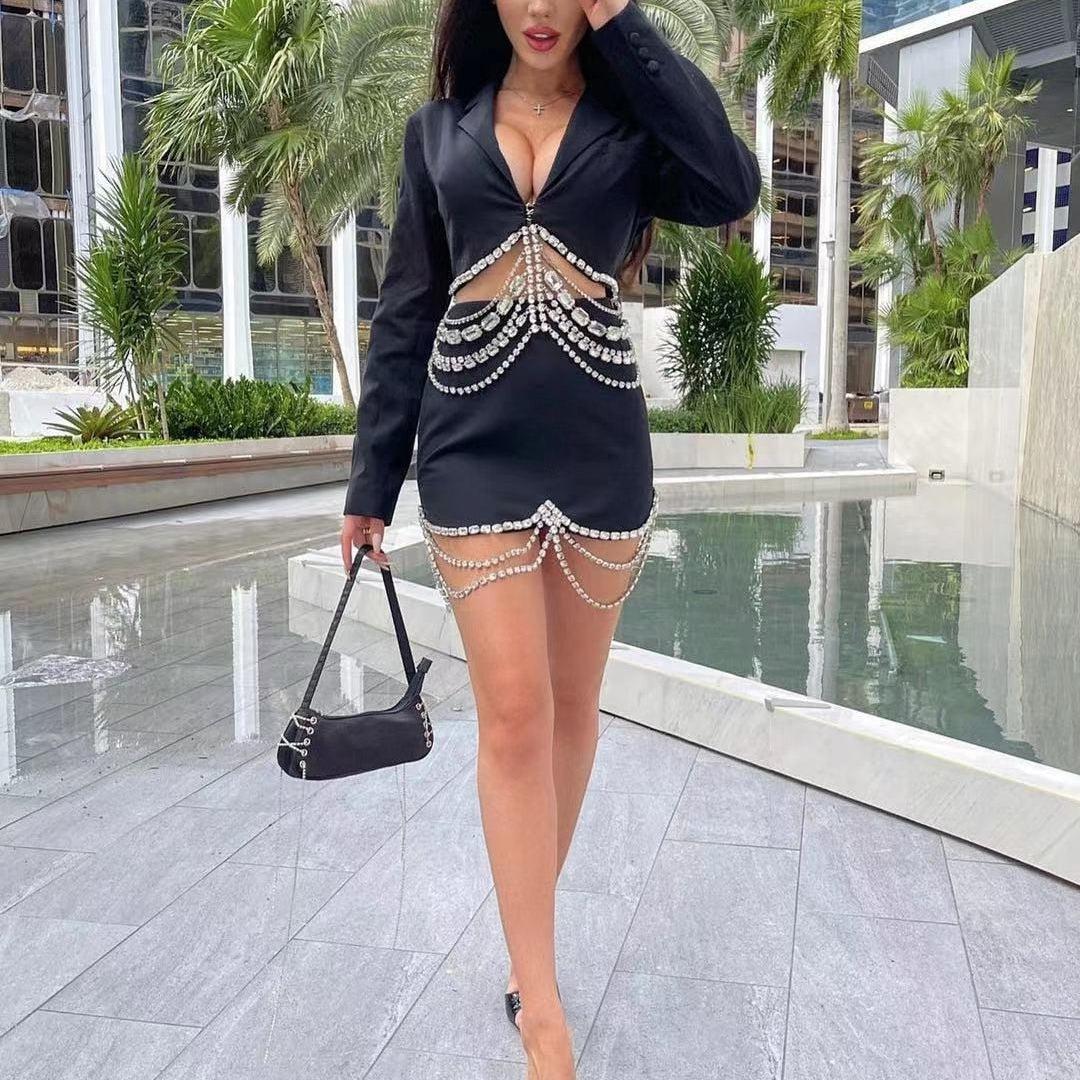 Diamond Fringe Skirt Two-Piece Set