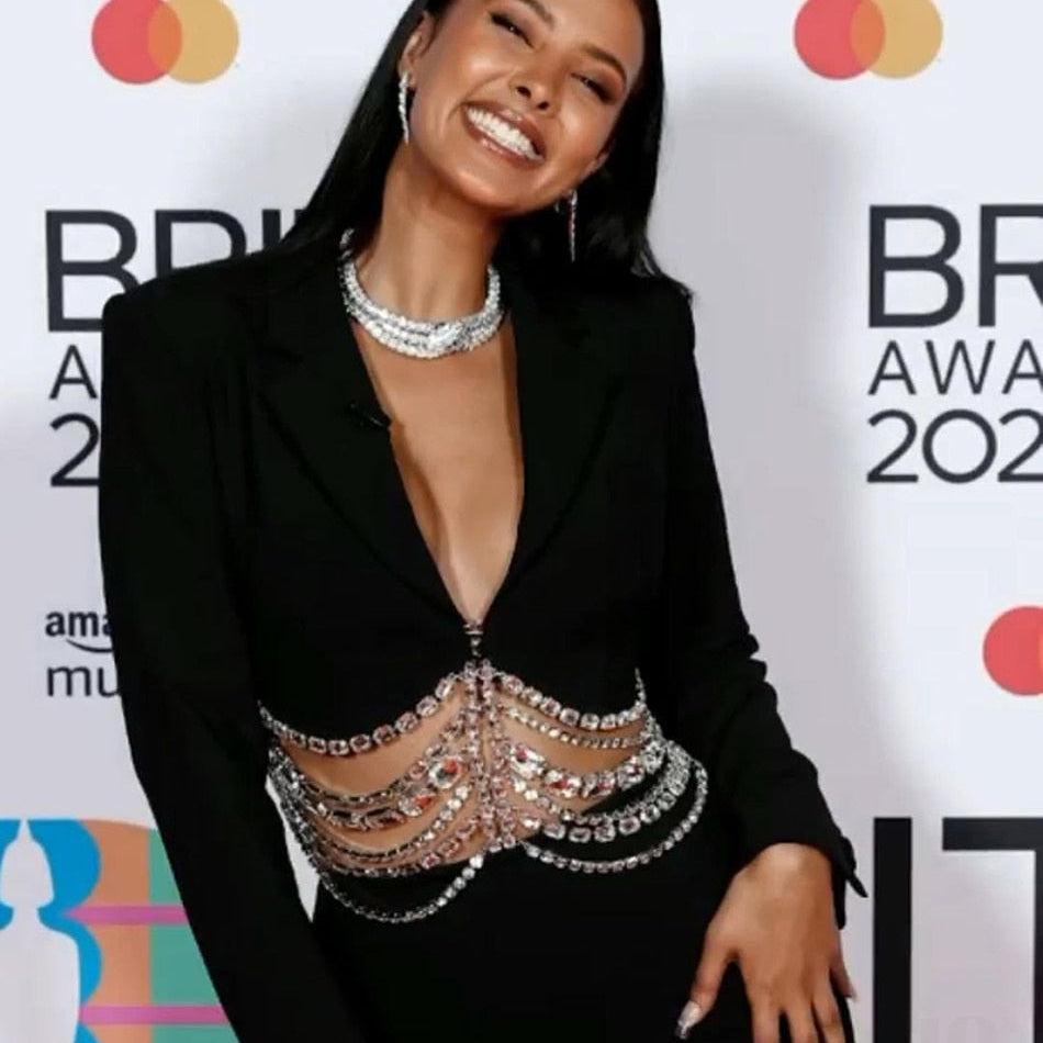 Diamond Fringe Skirt Two-Piece Set