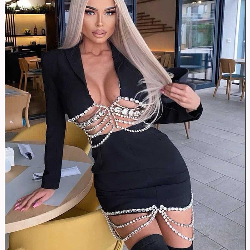 Diamond Fringe Skirt Two-Piece Set