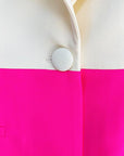 Ensemble Tailleur Rose & Crème Coupe Regulière