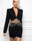 Diamond Fringe Skirt Two-Piece Set