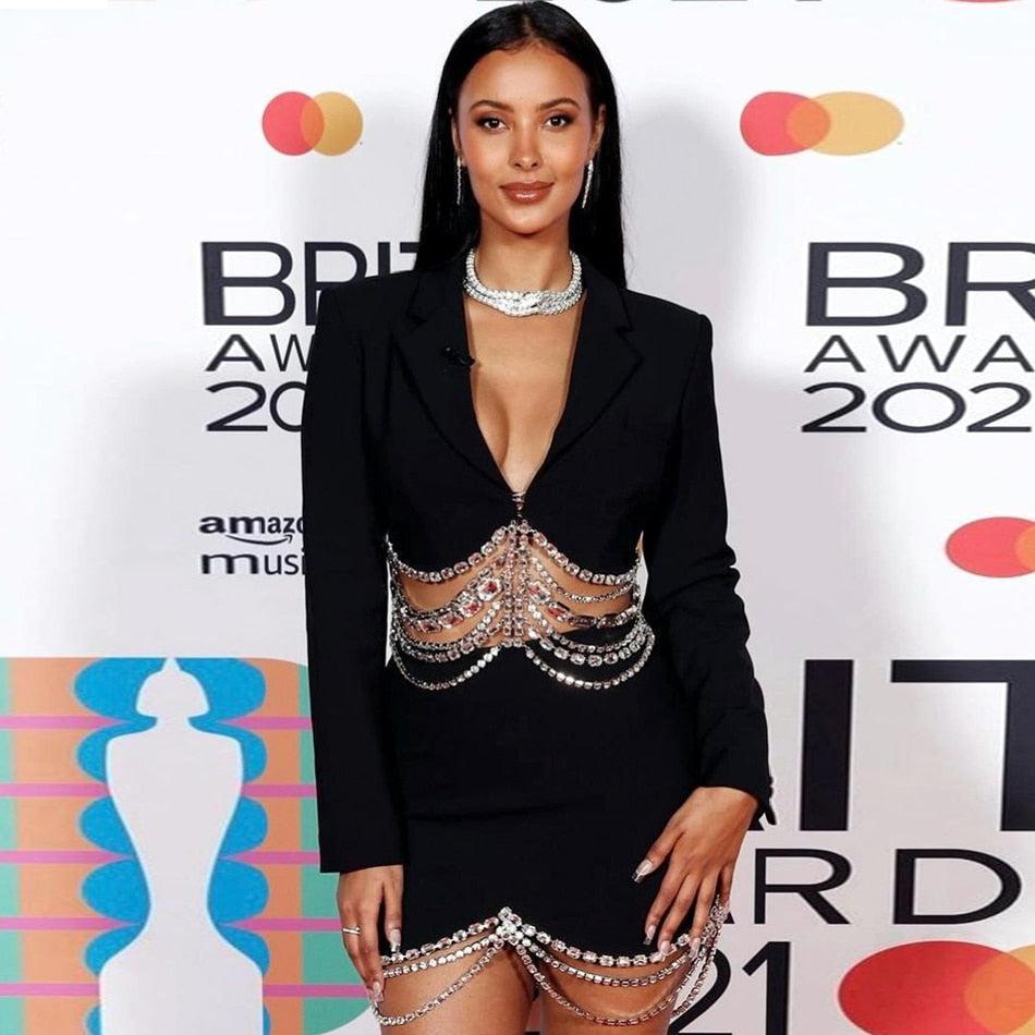 Diamond Fringe Skirt Two-Piece Set