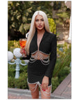 Diamond Fringe Skirt Two-Piece Set